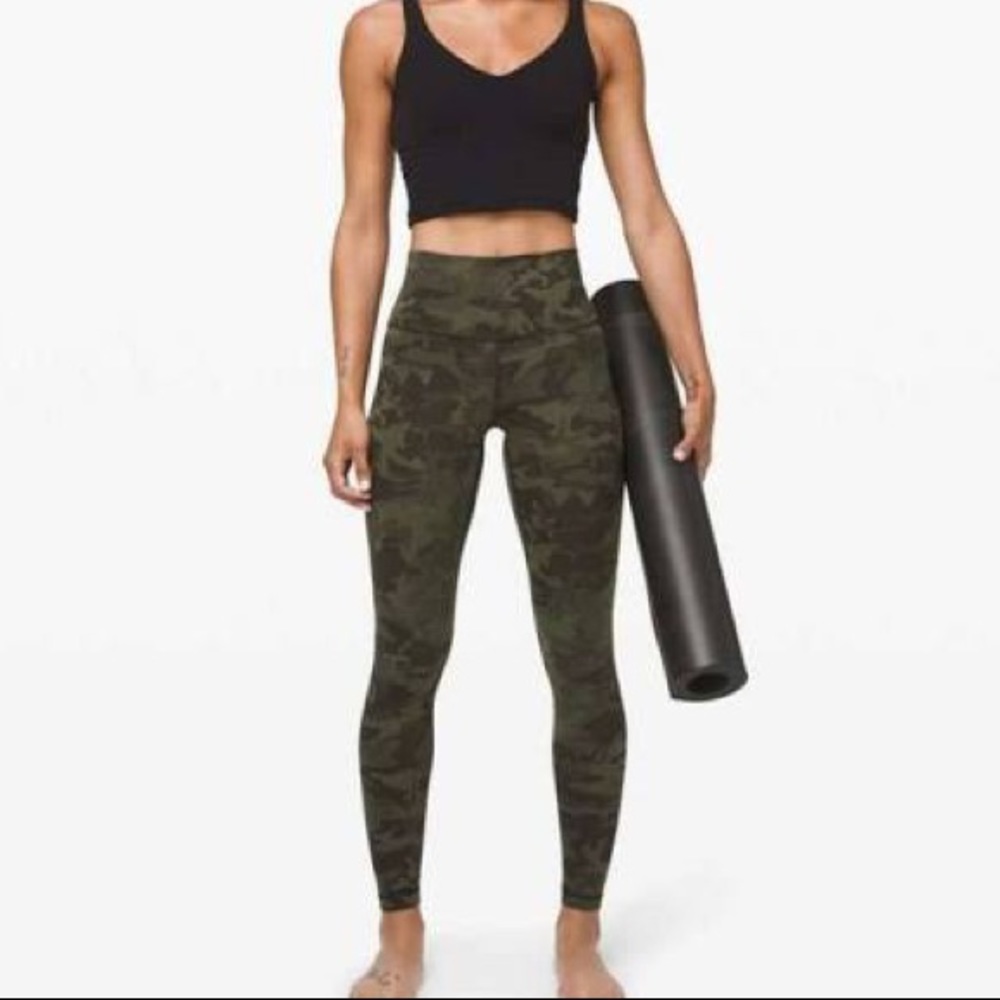 Lululemon Wunder Under HR Tight 25” - Green Camo